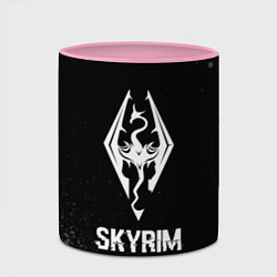 Кружка 3D Skyrim glitch на темном фоне, цвет: 3D-белый + розовый — фото 2