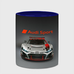 Кружка 3D Audi sport - racing car - extreme, цвет: 3D-белый + синий — фото 2