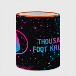 Кружка 3D Thousand Foot Krutch - neon gradient: надпись и си, цвет: 3D-оранжевый кант — фото 2