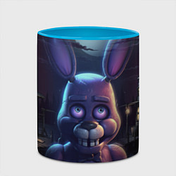 Кружка 3D Bonnie FNAF, цвет: 3D-белый + небесно-голубой — фото 2