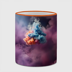 Кружка 3D Разноцветный клуб дыма, цвет: 3D-оранжевый кант — фото 2