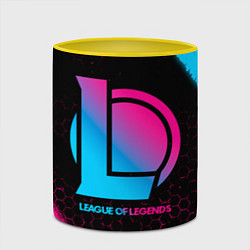 Кружка 3D League of Legends - neon gradient, цвет: 3D-белый + желтый — фото 2