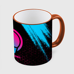 Кружка 3D League of Legends - neon gradient, цвет: 3D-оранжевый кант