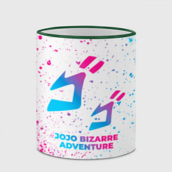 Кружка 3D JoJo Bizarre Adventure neon gradient style, цвет: 3D-зеленый кант — фото 2