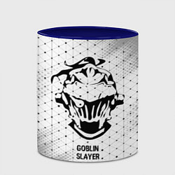 Кружка 3D Goblin Slayer glitch на светлом фоне, цвет: 3D-белый + синий — фото 2