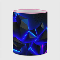 Кружка 3D Разлом плит из неона, цвет: 3D-розовый кант — фото 2