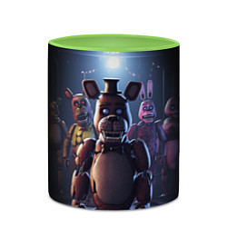 Кружка 3D Five Nights at Freddy, цвет: 3D-белый + светло-зеленый — фото 2