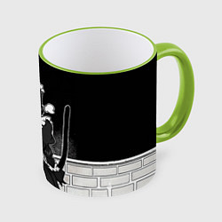 Кружка 3D Коми сан у школьной доски, цвет: 3D-светло-зеленый кант