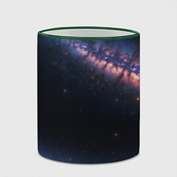 Кружка 3D Млечный путь в звездном небе, цвет: 3D-зеленый кант — фото 2