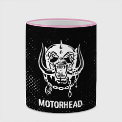 Кружка 3D Motorhead glitch на темном фоне, цвет: 3D-розовый кант — фото 2