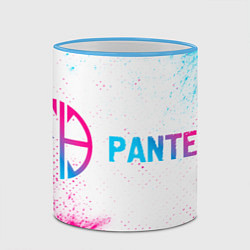 Кружка 3D Pantera neon gradient style: надпись и символ, цвет: 3D-небесно-голубой кант — фото 2