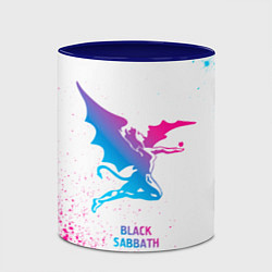 Кружка 3D Black Sabbath neon gradient style, цвет: 3D-белый + синий — фото 2