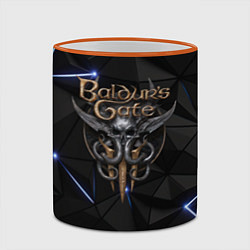 Кружка 3D Baldurs Gate 3 black blue, цвет: 3D-оранжевый кант — фото 2