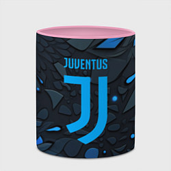 Кружка 3D Juventus blue logo, цвет: 3D-белый + розовый — фото 2