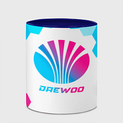 Кружка 3D Daewoo neon gradient style, цвет: 3D-белый + синий — фото 2