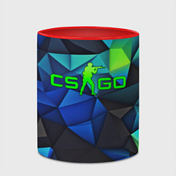 Кружка 3D CSGO blue abstract, цвет: 3D-белый + красный — фото 2