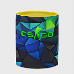 Кружка 3D CSGO blue abstract, цвет: 3D-белый + желтый — фото 2