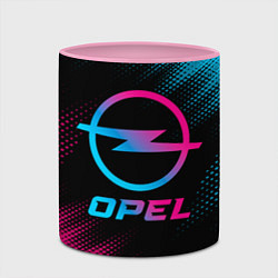 Кружка 3D Opel - neon gradient, цвет: 3D-белый + розовый — фото 2