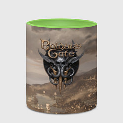 Кружка 3D Baldurs Gate 3 Logo, цвет: 3D-белый + светло-зеленый — фото 2