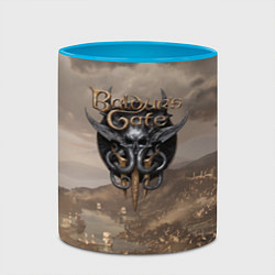 Кружка 3D Baldurs Gate 3 Logo, цвет: 3D-белый + небесно-голубой — фото 2