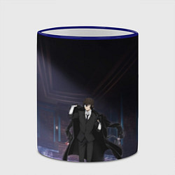 Кружка 3D Дазай - великий из бродячих псов, цвет: 3D-синий кант — фото 2