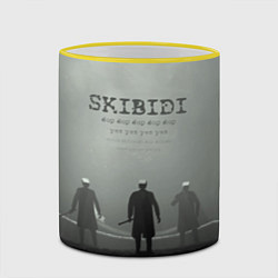 Кружка 3D Skibisi toilet Camera men, цвет: 3D-желтый кант — фото 2