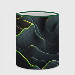 Кружка 3D Рельефная текстура, цвет: 3D-зеленый кант — фото 2