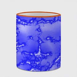 Кружка 3D Темно-синий мотив, цвет: 3D-оранжевый кант — фото 2