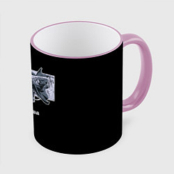 Кружка 3D Атакующий Леви Аккерман - Атака титанов, цвет: 3D-розовый кант