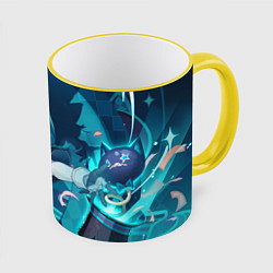 Кружка 3D Lynette Genshin Impact, цвет: 3D-желтый кант