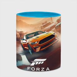 Кружка 3D Forza Horizon race, цвет: 3D-белый + небесно-голубой — фото 2