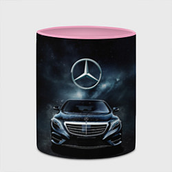 Кружка 3D Mercedes Benz black, цвет: 3D-белый + розовый — фото 2