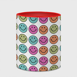 Кружка 3D Smiley face, цвет: 3D-белый + красный — фото 2