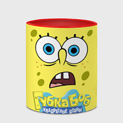 Кружка 3D Спанч Боб квадратные штаны, цвет: 3D-белый + красный — фото 2