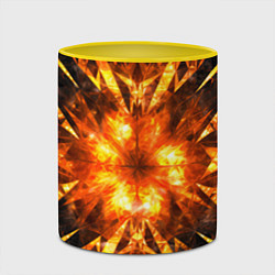 Кружка 3D Fire abstract, цвет: 3D-белый + желтый — фото 2