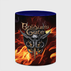 Кружка 3D Baldurs Gate 3 fire, цвет: 3D-белый + синий — фото 2