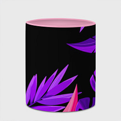 Кружка 3D Floral composition - neon, цвет: 3D-белый + розовый — фото 2