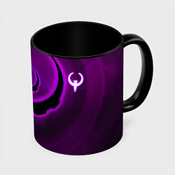 Кружка 3D Quake фиолетовый, цвет: 3D-белый + черный
