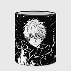 Кружка 3D Сатору Годжо - черно-белый, цвет: 3D-черный кант — фото 2