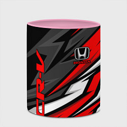 Кружка 3D Honda - CR-V - геометрия, цвет: 3D-белый + розовый — фото 2