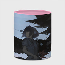 Кружка 3D Touhou Project Aya Шамеймару, цвет: 3D-белый + розовый — фото 2