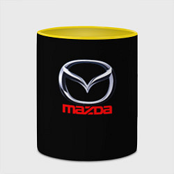 Кружка 3D Mazda japan motor, цвет: 3D-белый + желтый — фото 2