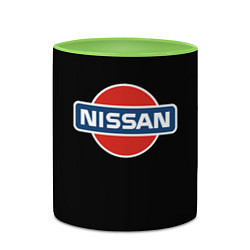Кружка 3D Nissan auto, цвет: 3D-белый + светло-зеленый — фото 2