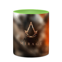 Кружка 3D Assassins creed mirage, цвет: 3D-белый + светло-зеленый — фото 2