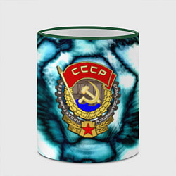 Кружка 3D Назад в ссср негатив, цвет: 3D-зеленый кант — фото 2