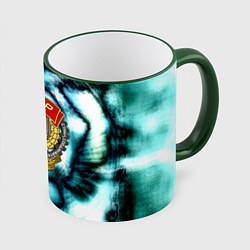 Кружка 3D Назад в ссср негатив, цвет: 3D-зеленый кант