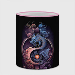 Кружка 3D Мифический дракон, цвет: 3D-розовый кант — фото 2