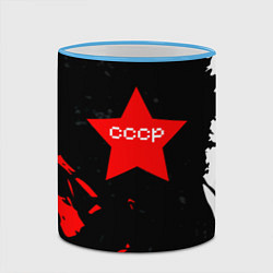 Кружка 3D Звезда символ СССР, цвет: 3D-небесно-голубой кант — фото 2