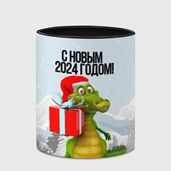 Кружка 3D С новым 2024 годом, цвет: 3D-белый + черный — фото 2