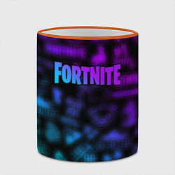 Кружка 3D Неоновые логотипы Fortnite, цвет: 3D-оранжевый кант — фото 2